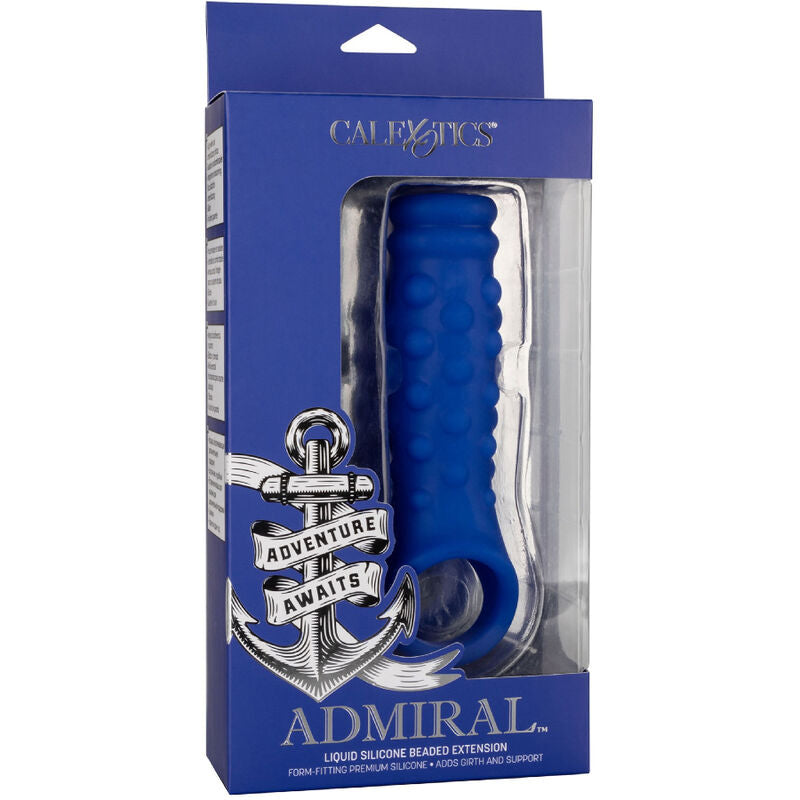 CALEXOTICS - ADMIRAL extension de pénis en silicone perlé bleu