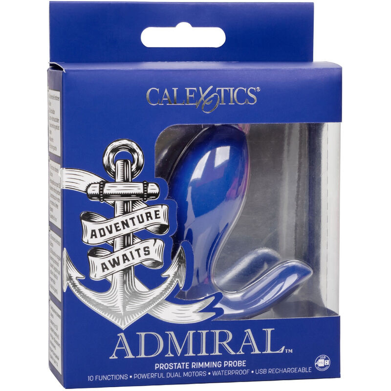 CALEXOTICS - ADMIRAL vibromasseur de prostate anulingus bleu