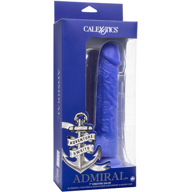 CALEXOTICS - vibromasseur réaliste ADMIRAL SAILOR bleu