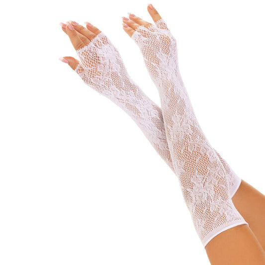 LEGAVENUE - gants sensuels sans doigts avec motifs de fleur en résille