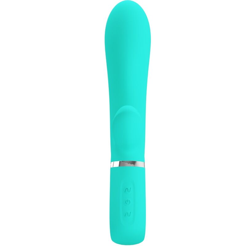 PRETTY LOVE - vibromasseur du point G multifonction THOMAS bleu turquoise