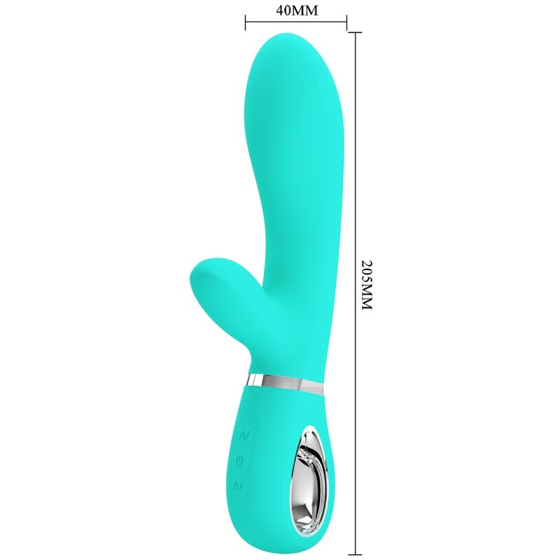 PRETTY LOVE - vibromasseur du point G multifonction THOMAS bleu turquoise