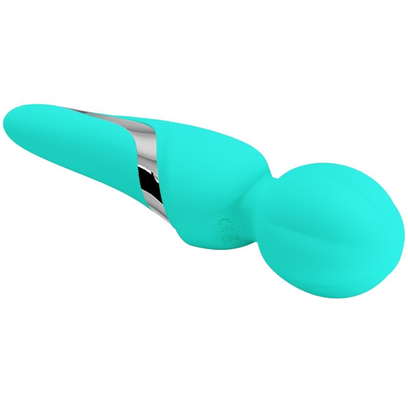 PRETTY LOVE – vibromasseur WALTER de type WAND bleu turquoise