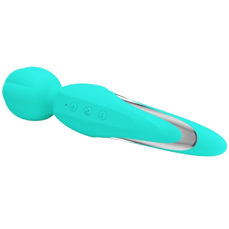 PRETTY LOVE – vibromasseur WALTER de type WAND bleu turquoise