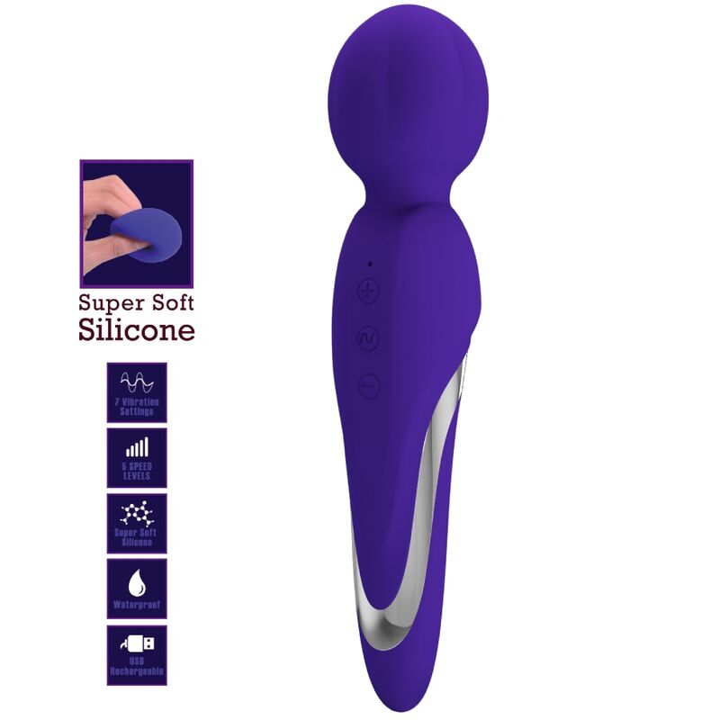 PRETTY LOVE -  vibromasseur WALTER de type WAND violet