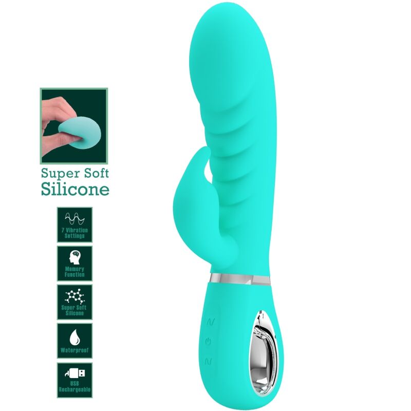 PRETTY LOVE – vibromasseur du point multifonction PRESCOTT bleu turquoise