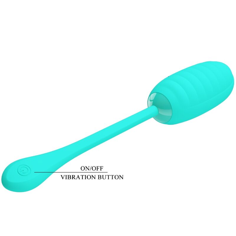 PRETTY LOVE - oeuf vibrant rechargeable KIRK bleu turquoise