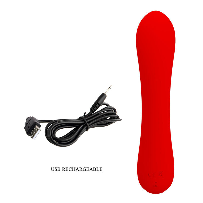 PRETTY LOVE - vibromasseur rechargeable PRESCOTT rouge