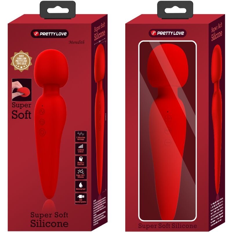 PRETTY LOVE - vibromasseur avec 12 modes de vibration MEREDITH rouge