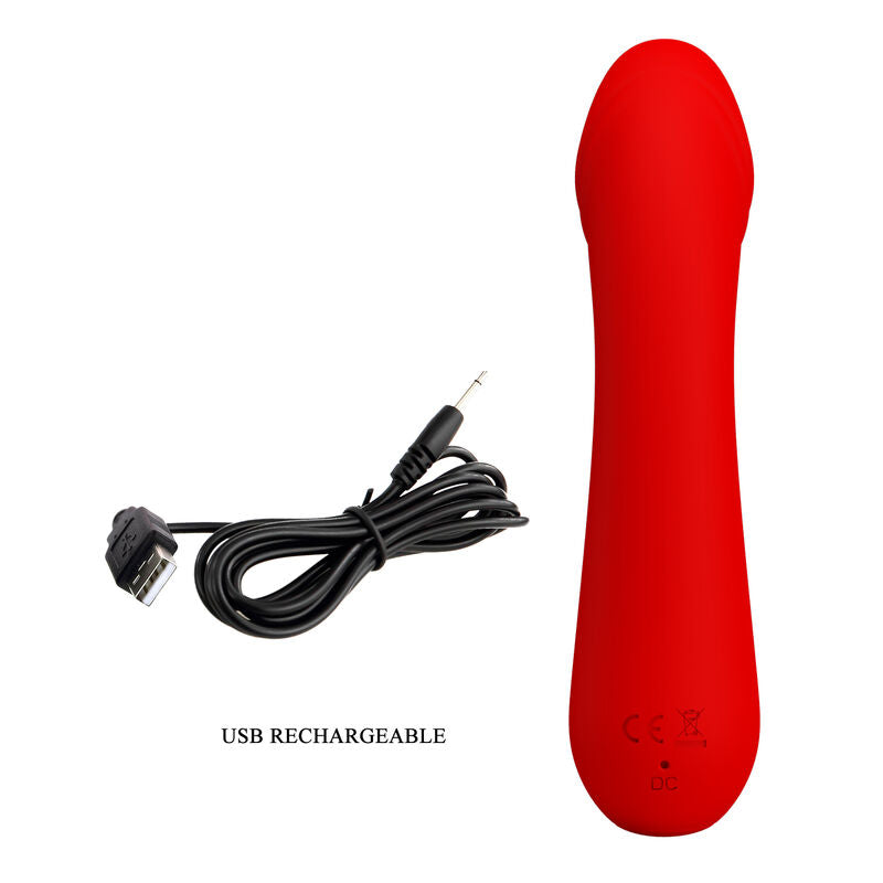 PRETTY LOVE - vibromasseur rechargeable CETUS rouge