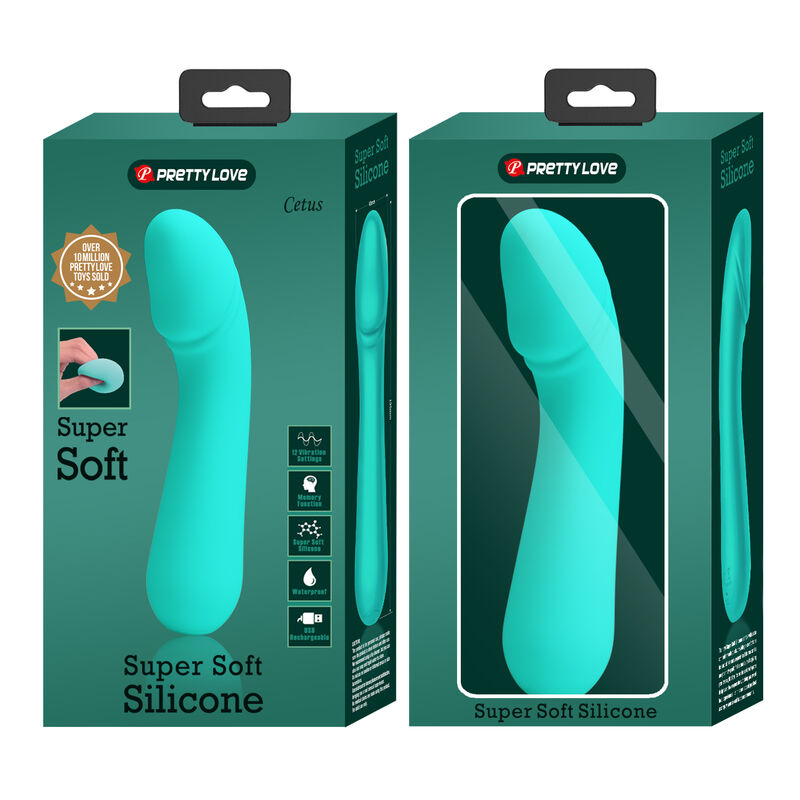 PRETTY LOVE - vibromasseur rechargeable CETUS bleu turquoise