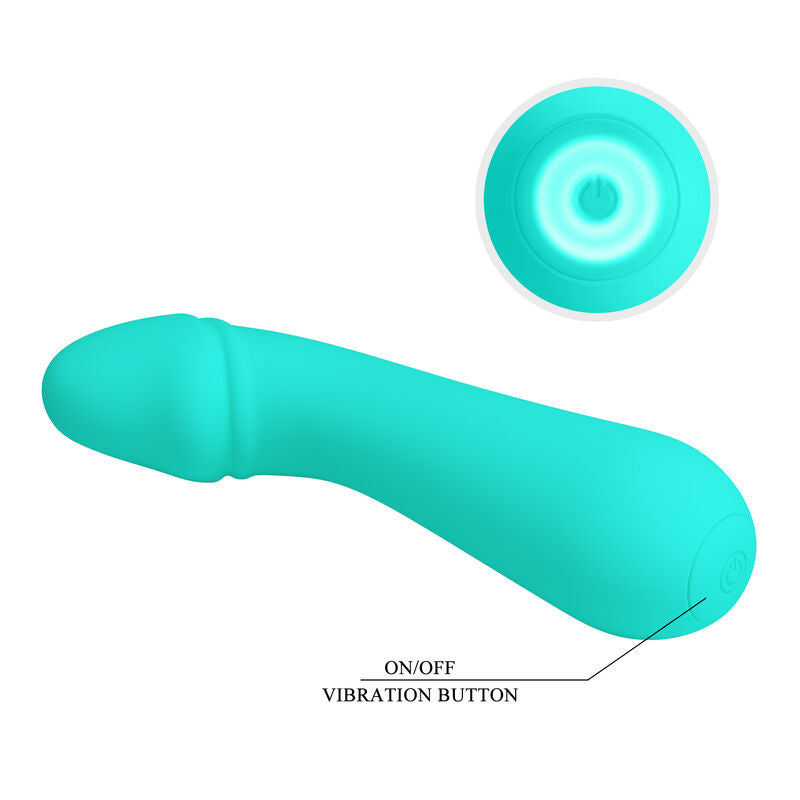 PRETTY LOVE - vibromasseur rechargeable CETUS bleu turquoise