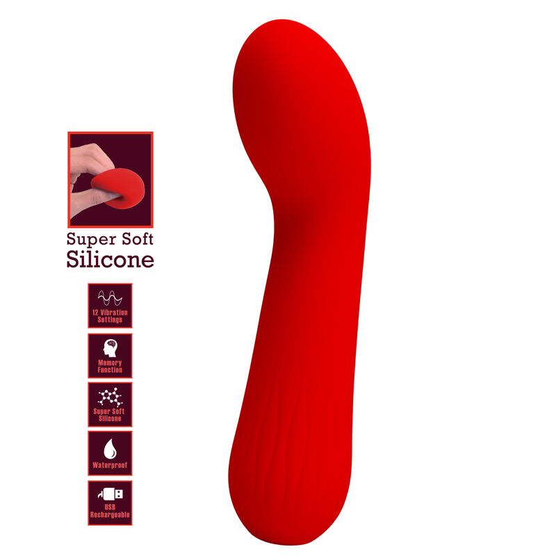 PRETTY LOVE - vibromasseur rechargeable FAUN rouge