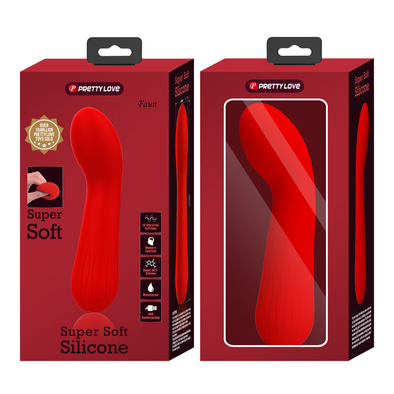 PRETTY LOVE - vibromasseur rechargeable FAUN rouge