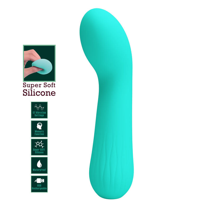 PRETTY LOVE - vibromasseur rechargeable FAUN bleu turquoise