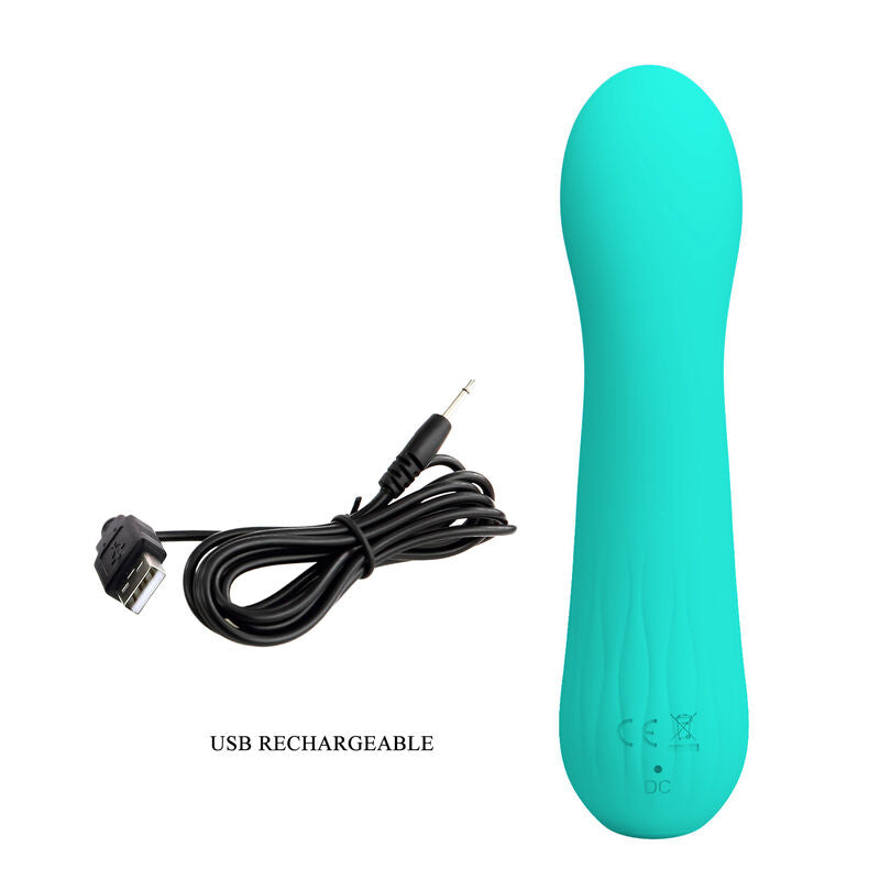 PRETTY LOVE - vibromasseur rechargeable FAUN bleu turquoise