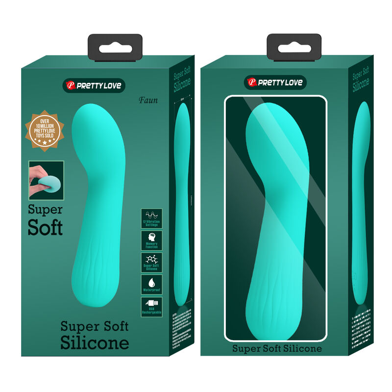 PRETTY LOVE - vibromasseur rechargeable FAUN bleu turquoise