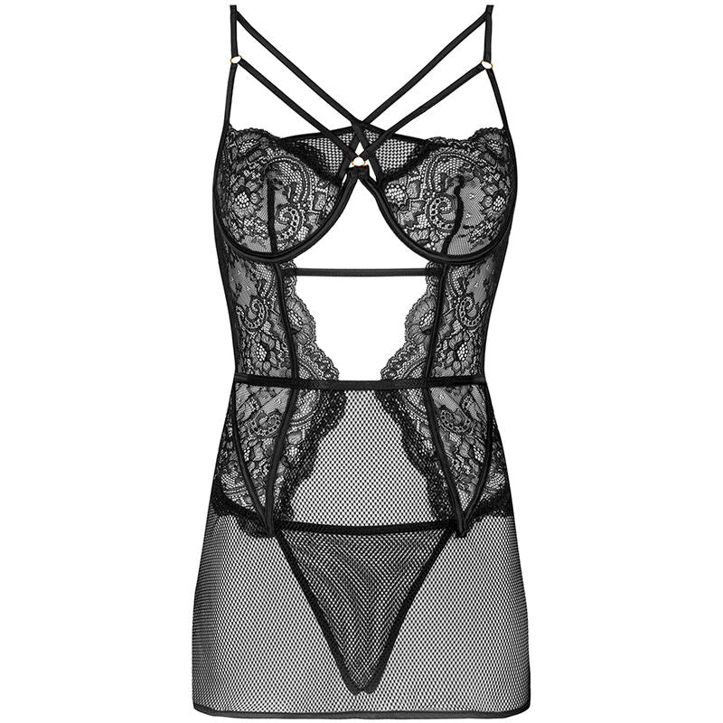 LIVCO - ensemble sensuel haut et string L633 noir