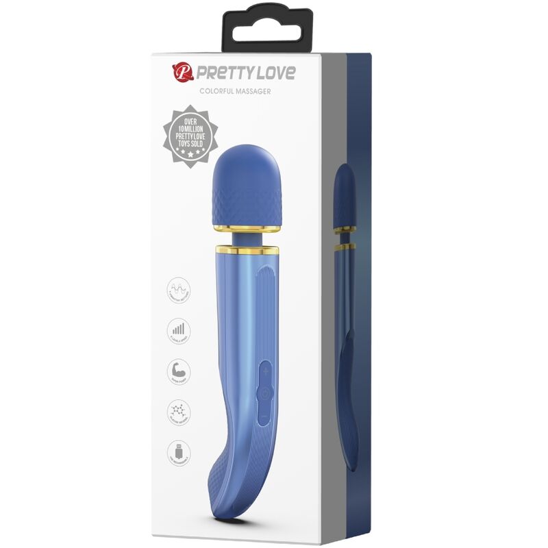 PRETTY LOVE - vibromasseur bleu avec 7 modes de vibration