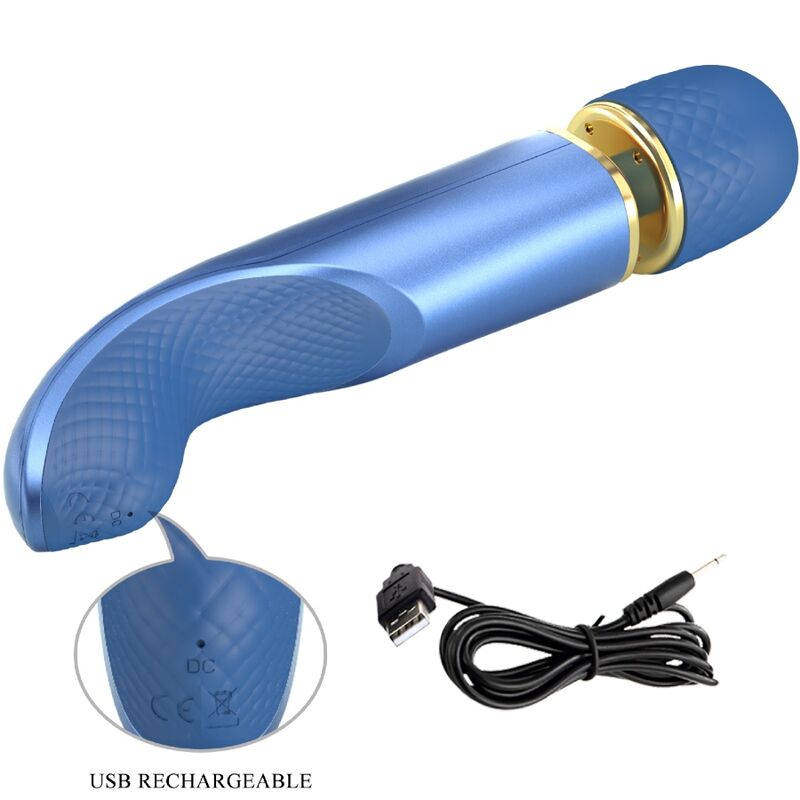 PRETTY LOVE - vibromasseur bleu avec 7 modes de vibration