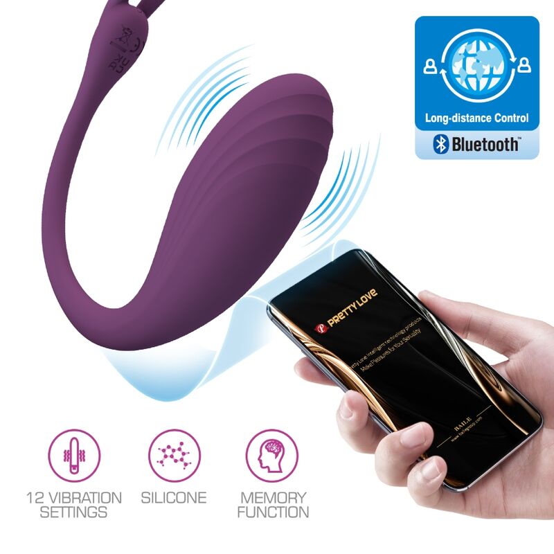 PRETTY LOVE – vibromasseur portable du point G violet CATALINA avec appli