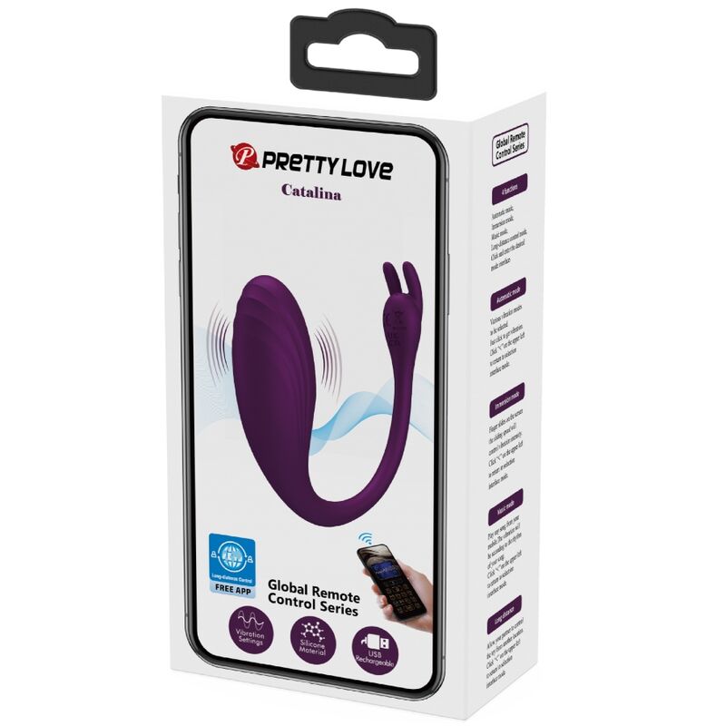 PRETTY LOVE – vibromasseur portable du point G violet CATALINA avec appli