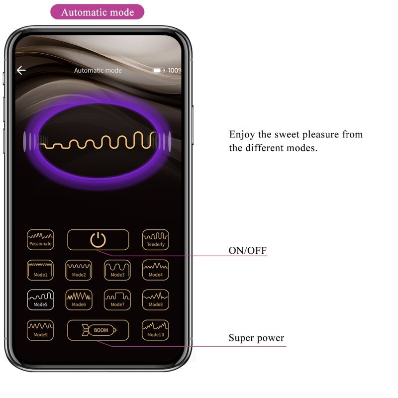 PRETTY LOVE – vibromasseur portable du point G violet CATALINA avec appli