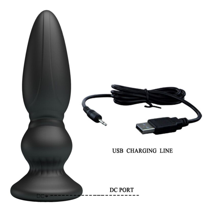 MR PLAY – puissant plug anal vibromasseur noir télécommandé