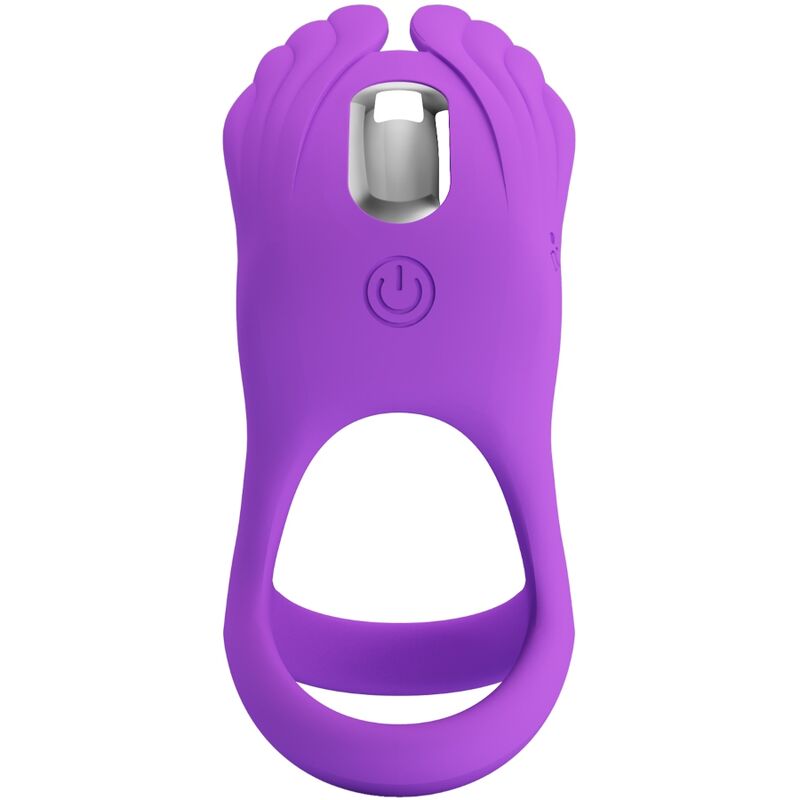 PRETTY LOVE - anneau pénien vibrant violet 7 vibrations pour pénis en silicone