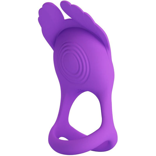 PRETTY LOVE - anneau pénien vibrant violet 7 vibrations pour pénis en silicone