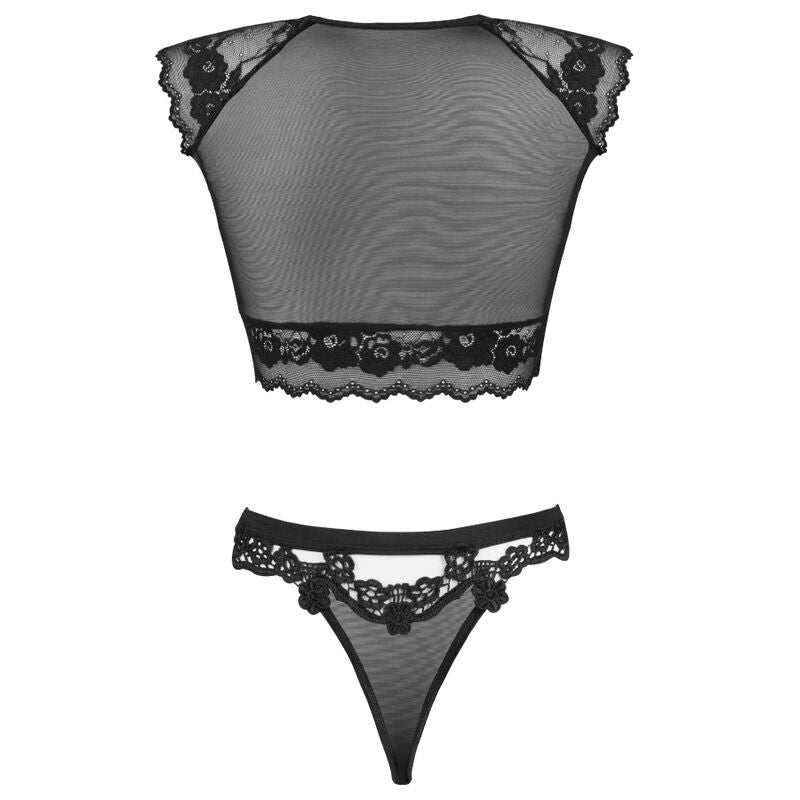 LIVCO – L631 ensemble lingerie sensuel soutien-gorge et string noir