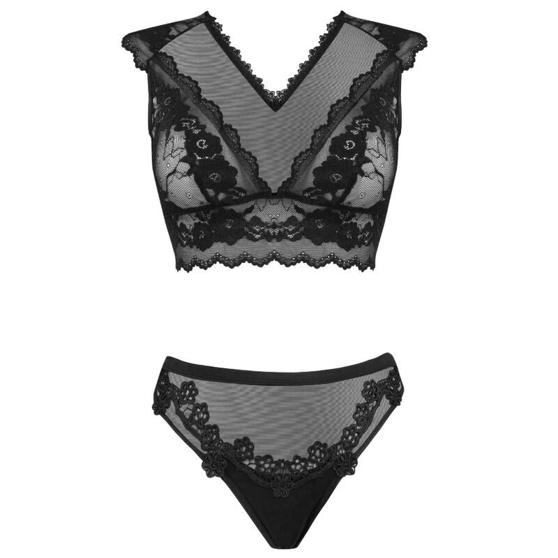 LIVCO – L631 ensemble lingerie sensuel soutien-gorge et string noir