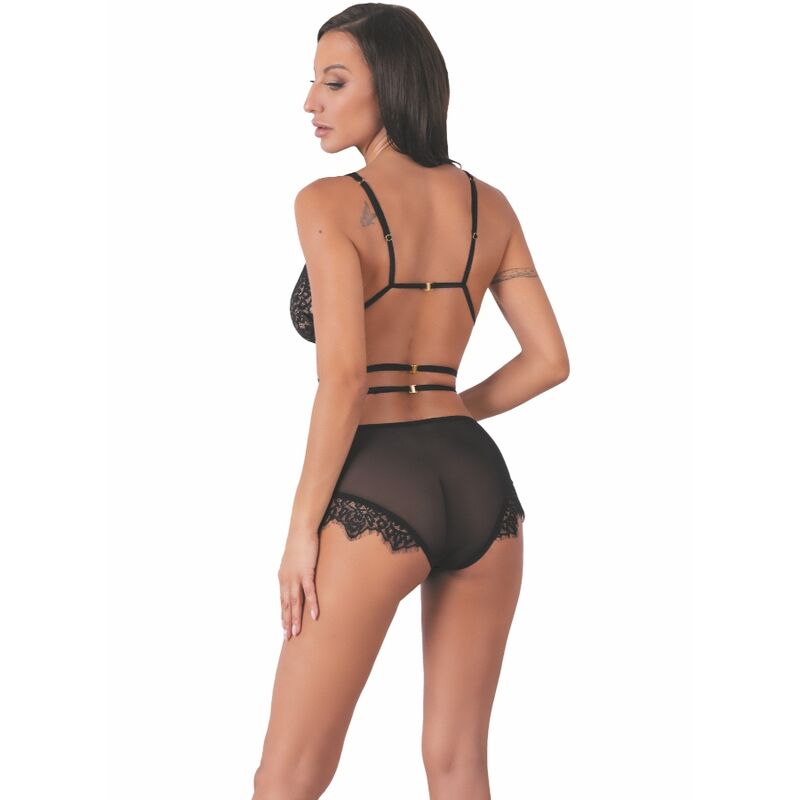 LIVCO – L733 ensemble lingerie sensuel soutien-gorge et string noir