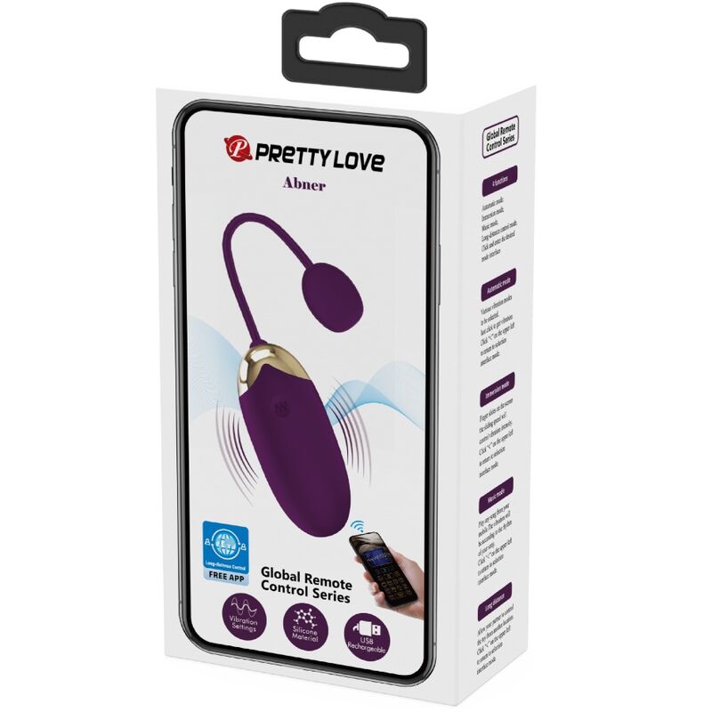 PRETTY LOVE – œuf vibrant violet ABNER avec appli