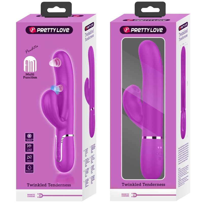 PRETTY LOVE – vibromasseur du point G PERDITA multifonction 3 en 1 violet