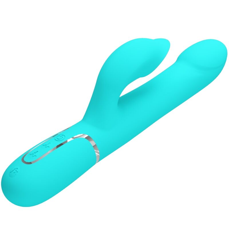 PRETTY LOVE - vibromasseur lapin bleu turquoise