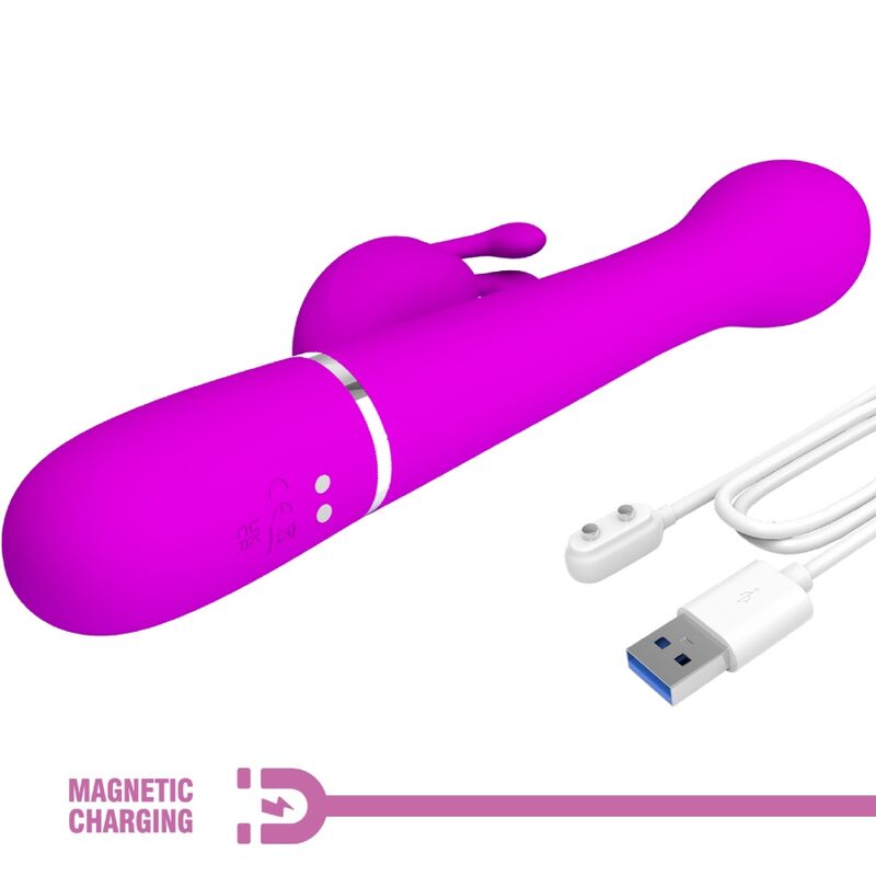 PRETTY LOVE - vibromasseur lapin DEJON 3 en 1 multifonction violet