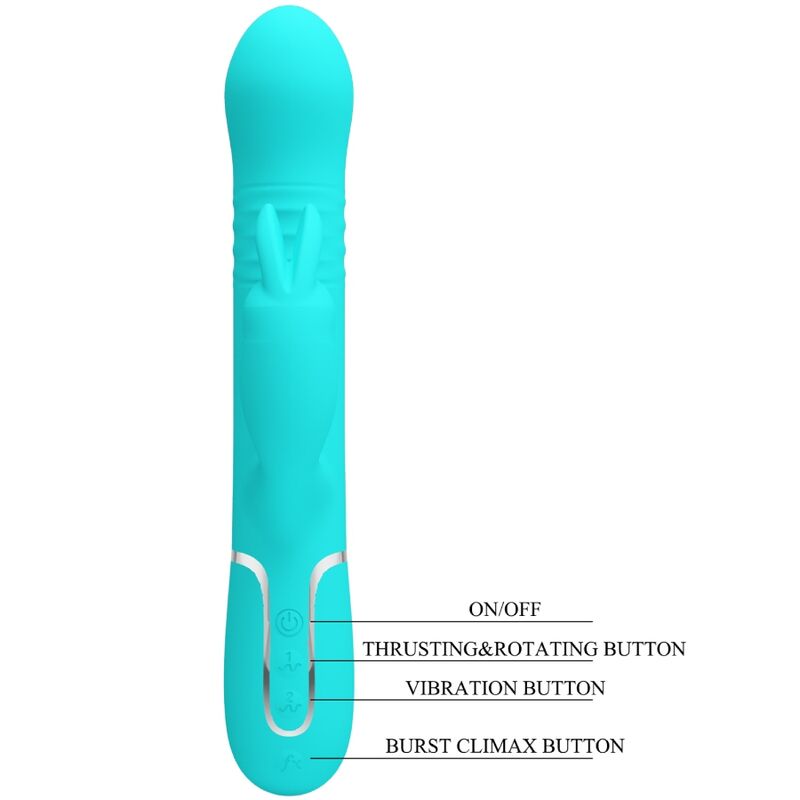 PRETTY LOVE - vibromasseur lapin COALE bleu turquoise