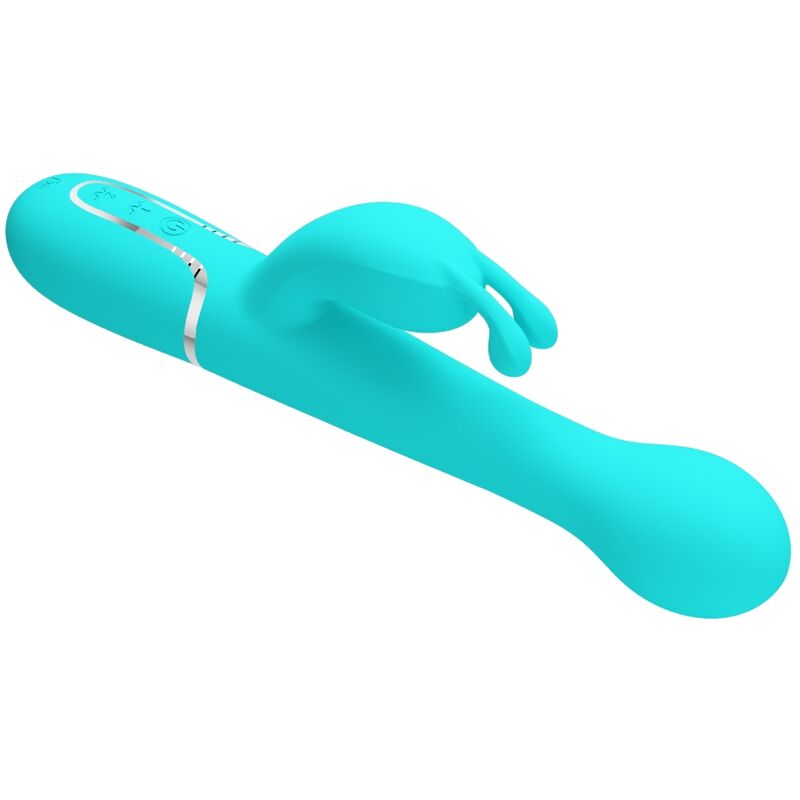 PRETTY LOVE - vibromasseur lapin DEJON 3 en 1 multifonction bleu turquoise