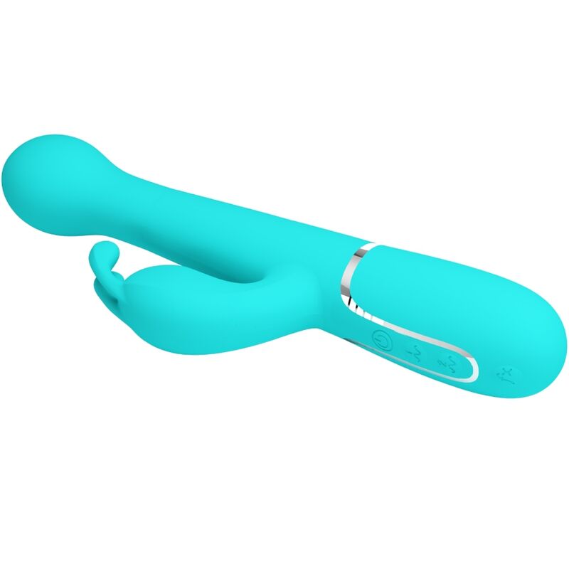 PRETTY LOVE - vibromasseur lapin DEJON 3 en 1 multifonction bleu turquoise