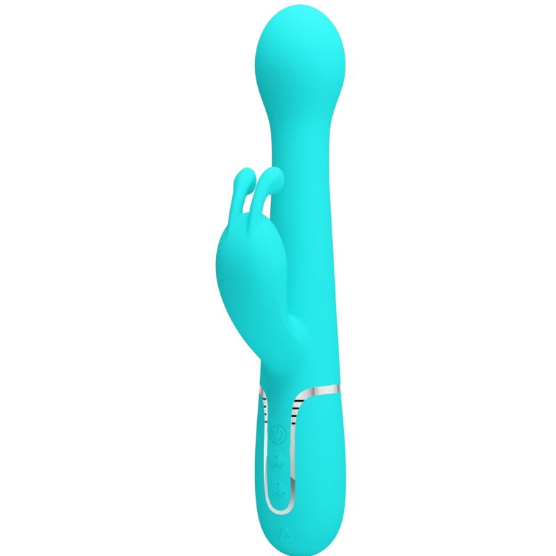 PRETTY LOVE - vibromasseur lapin DEJON 3 en 1 multifonction bleu turquoise