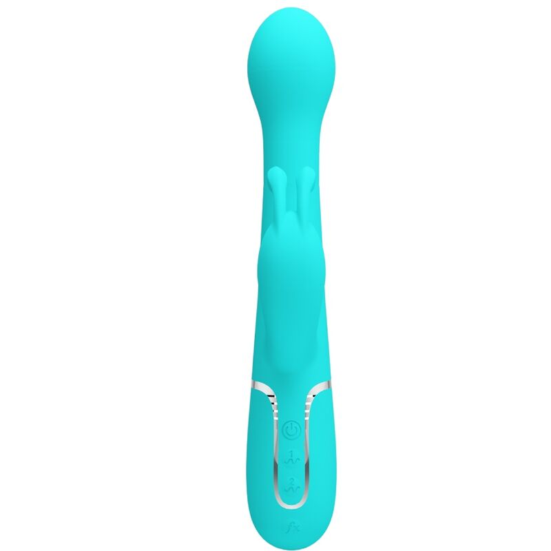 PRETTY LOVE - vibromasseur lapin DEJON 3 en 1 multifonction bleu turquoise