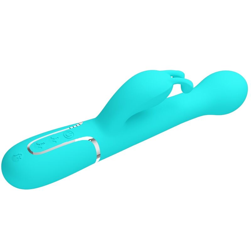 PRETTY LOVE - vibromasseur lapin DEJON 3 en 1 multifonction bleu turquoise