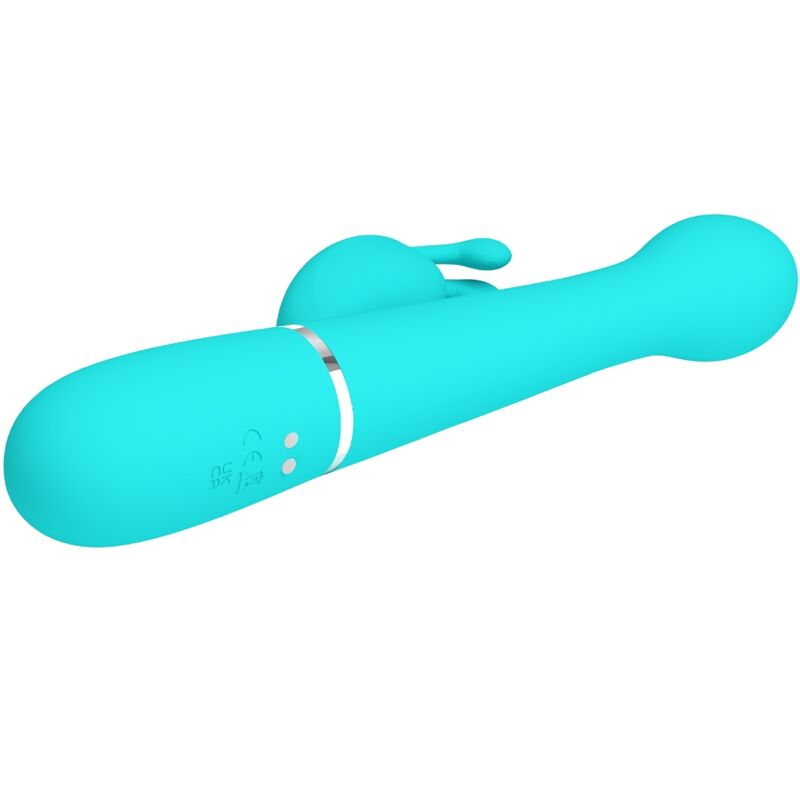 PRETTY LOVE - vibromasseur lapin DEJON 3 en 1 multifonction bleu turquoise