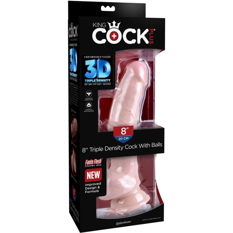 KING COCK - gode triple densité 18.4 cm