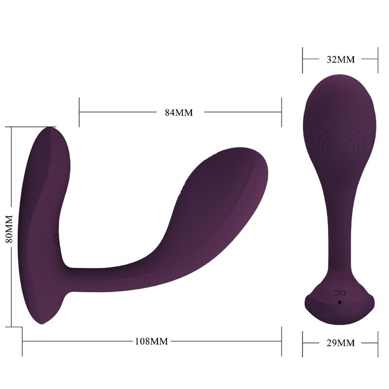 PRETTY LOVE - vibromasseur rechargeable pour point G avec 12 vibrations et application Lila