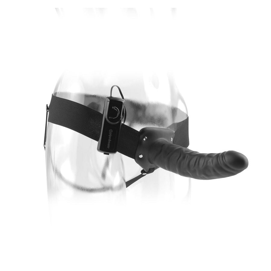 FETISH FANTASY - gode-ceinture vibrant creux noir 19 cm