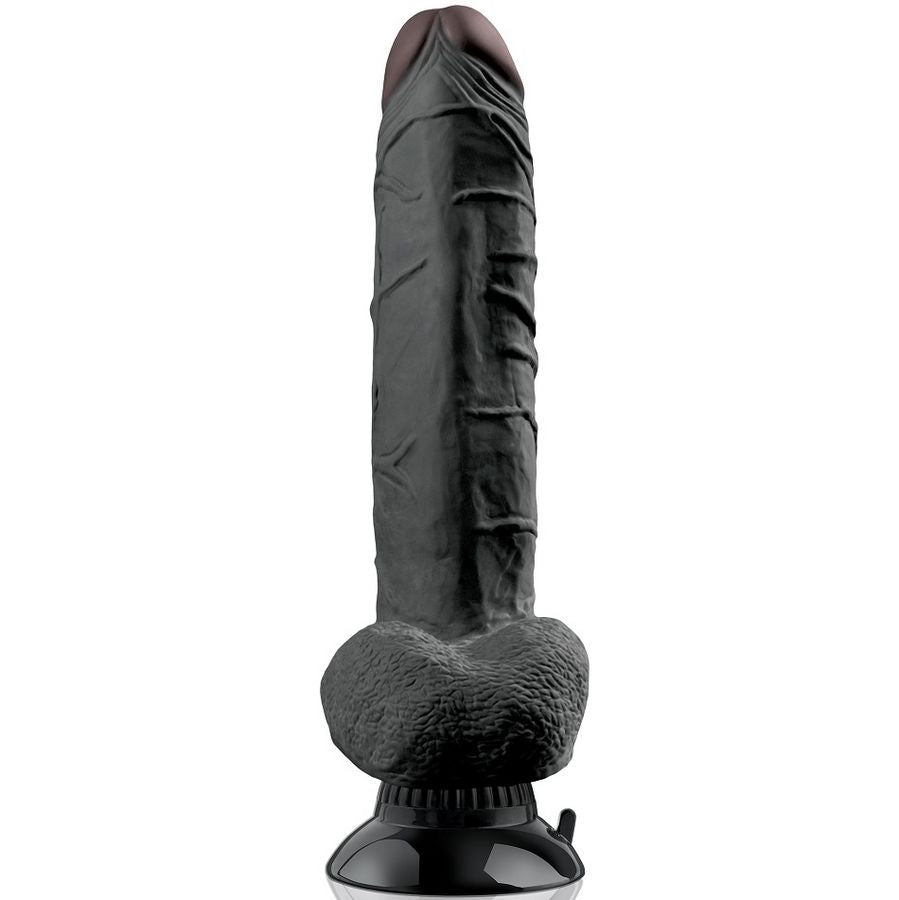 REALFEELDELUXE - vibromasseur réaliste avec ventouse 17,8 cm noir