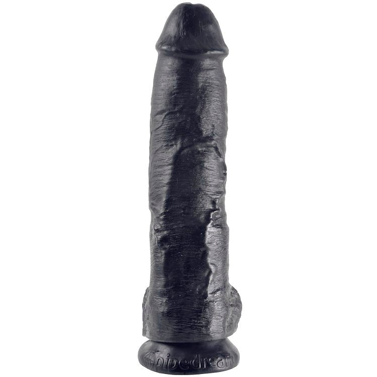 KINGROCK - gode noir avec testicules 25.4 cm