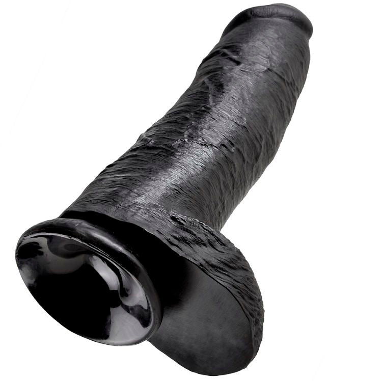 KINGROCK - gode noir avec testicules 30.48 cm